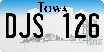 IA license plate DJS126
