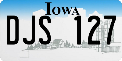 IA license plate DJS127