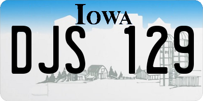 IA license plate DJS129