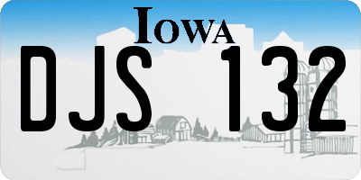 IA license plate DJS132