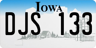 IA license plate DJS133
