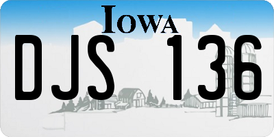 IA license plate DJS136