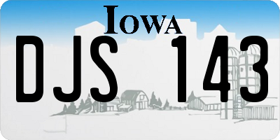 IA license plate DJS143