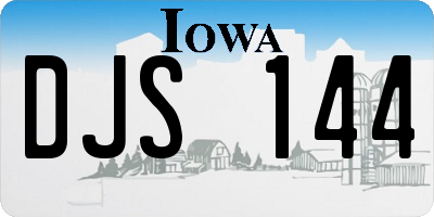 IA license plate DJS144