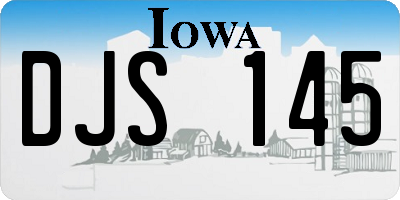 IA license plate DJS145