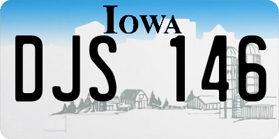 IA license plate DJS146