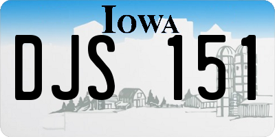 IA license plate DJS151
