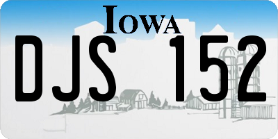 IA license plate DJS152