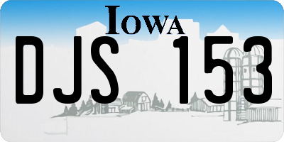 IA license plate DJS153