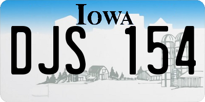 IA license plate DJS154