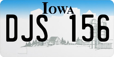 IA license plate DJS156