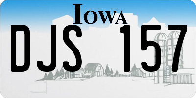 IA license plate DJS157