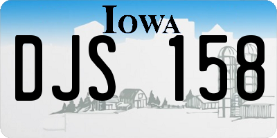 IA license plate DJS158