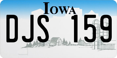 IA license plate DJS159