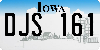 IA license plate DJS161