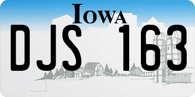 IA license plate DJS163