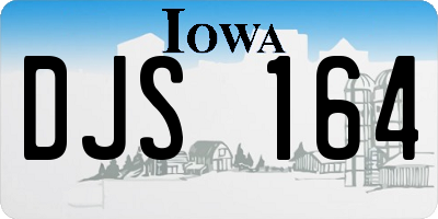 IA license plate DJS164