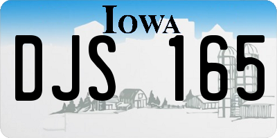IA license plate DJS165