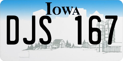 IA license plate DJS167