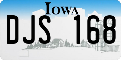 IA license plate DJS168