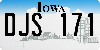 IA license plate DJS171