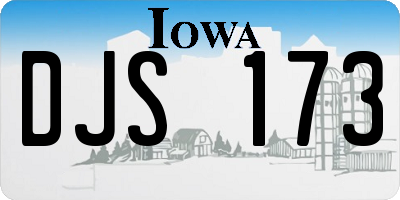 IA license plate DJS173