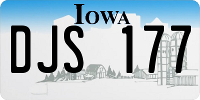 IA license plate DJS177