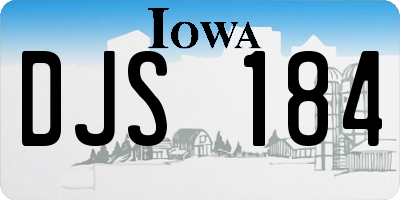 IA license plate DJS184