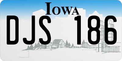 IA license plate DJS186
