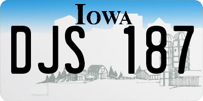 IA license plate DJS187