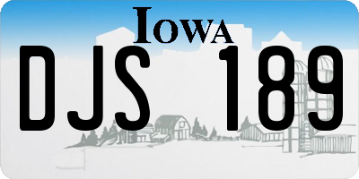 IA license plate DJS189