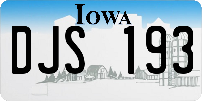 IA license plate DJS193