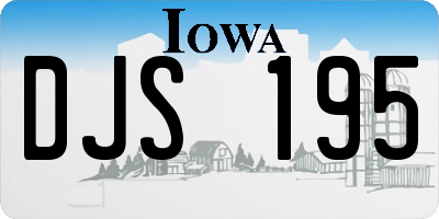 IA license plate DJS195