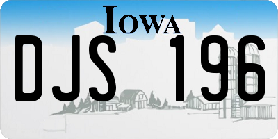 IA license plate DJS196