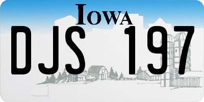 IA license plate DJS197