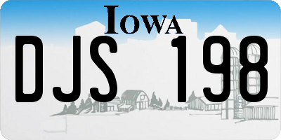 IA license plate DJS198