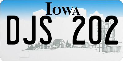 IA license plate DJS202