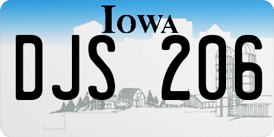 IA license plate DJS206