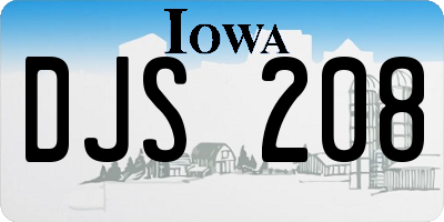 IA license plate DJS208