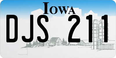 IA license plate DJS211