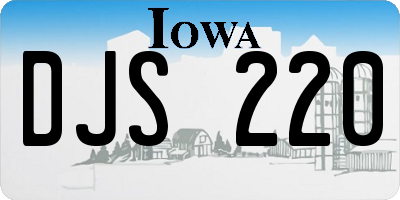 IA license plate DJS220