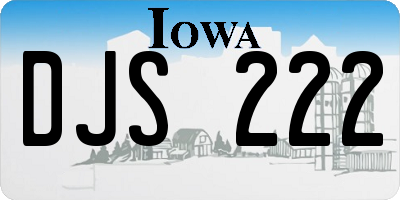 IA license plate DJS222