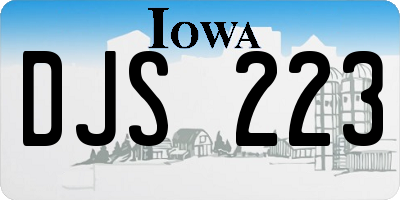 IA license plate DJS223