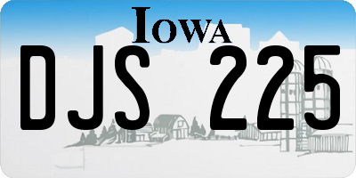 IA license plate DJS225