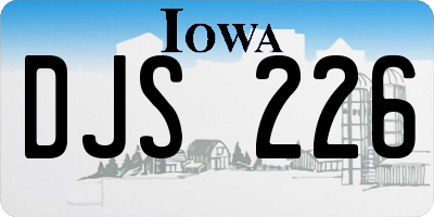 IA license plate DJS226