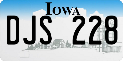 IA license plate DJS228
