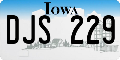 IA license plate DJS229