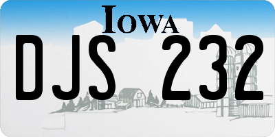 IA license plate DJS232
