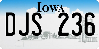 IA license plate DJS236