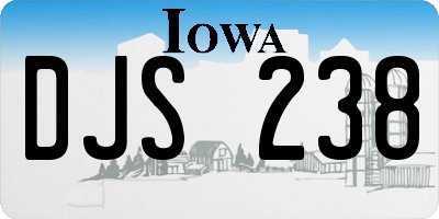 IA license plate DJS238
